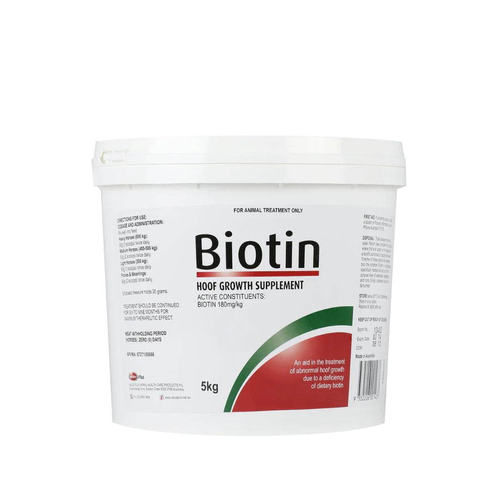 Value Plus Biotin Hoof Growth Supplement For Horses 5kg