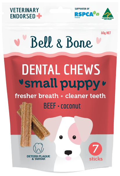 Bell and Bone Puppy Dental Chews Beef Small -YourPetPA
