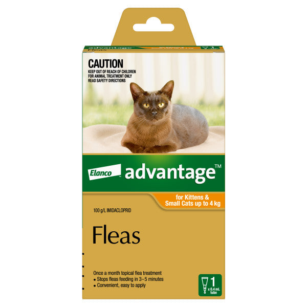 Image showcasing Advantage Flea Treatment For Cats up to 4kg