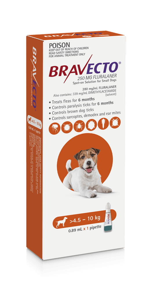 Bravecto Spot On For Dogs Orange 4.5-10kg-Your PetPA