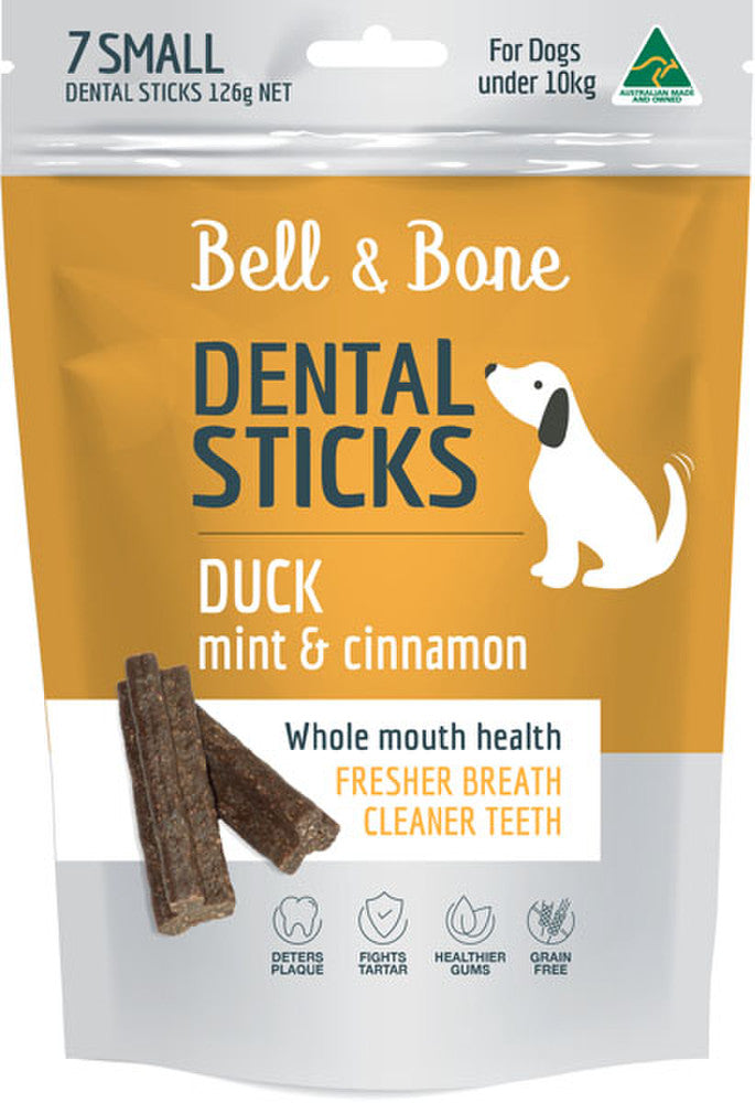 Bell and Bone Dental Sticks - Duck, Mint and Cinnamon Small- YourPetPA