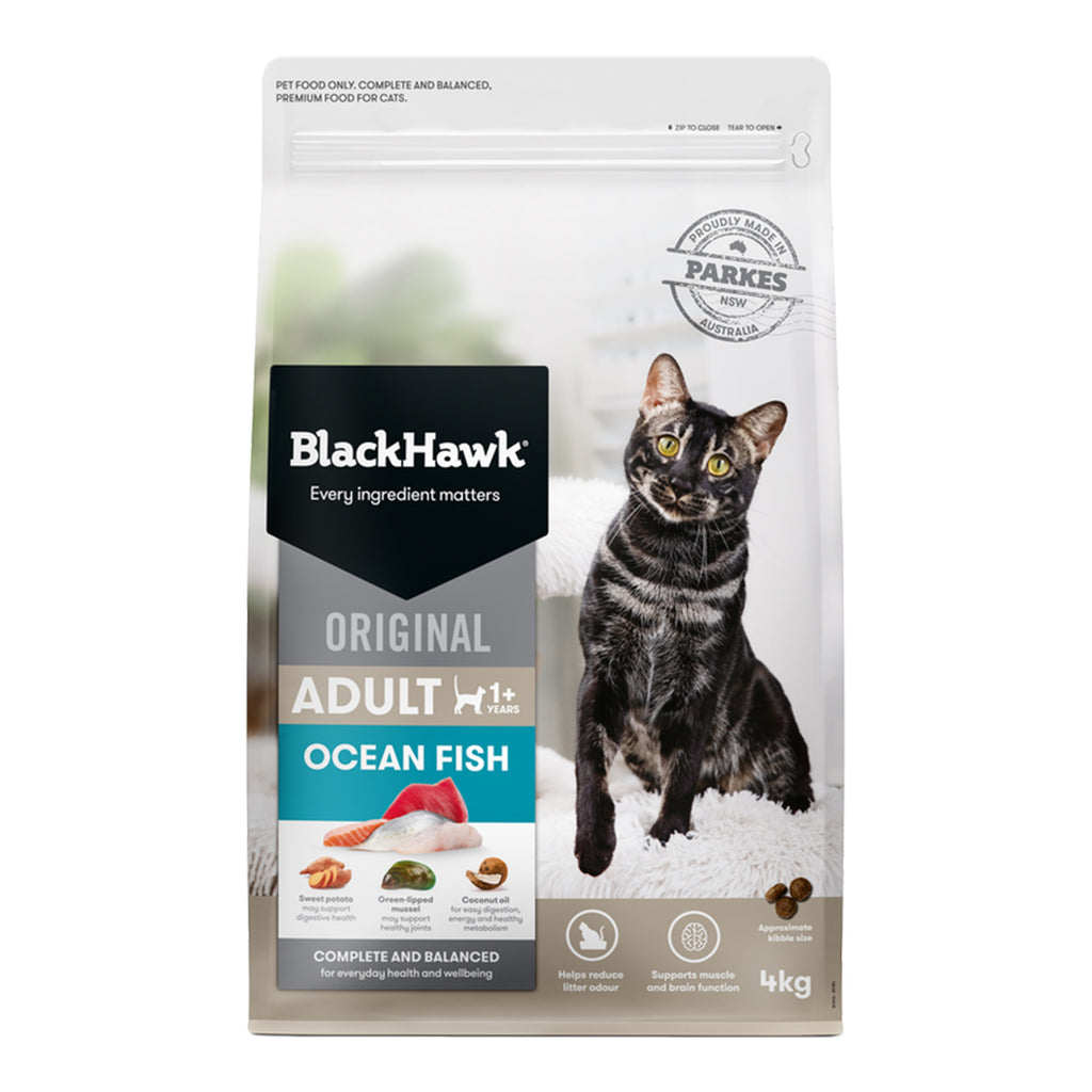 Black Hawk Fish Adult Cat Dry Food 4kg- PetPA