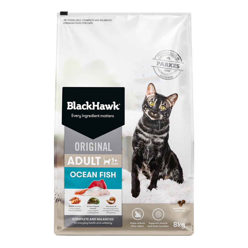 Black Hawk Fish Adult Cat Dry Food 8kg- PetPA