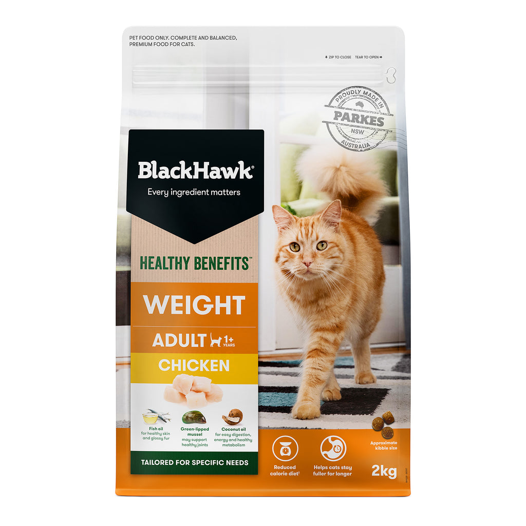 Black Hawk Healthy Benefits Weight Adult Dry Cat Food- PetPA