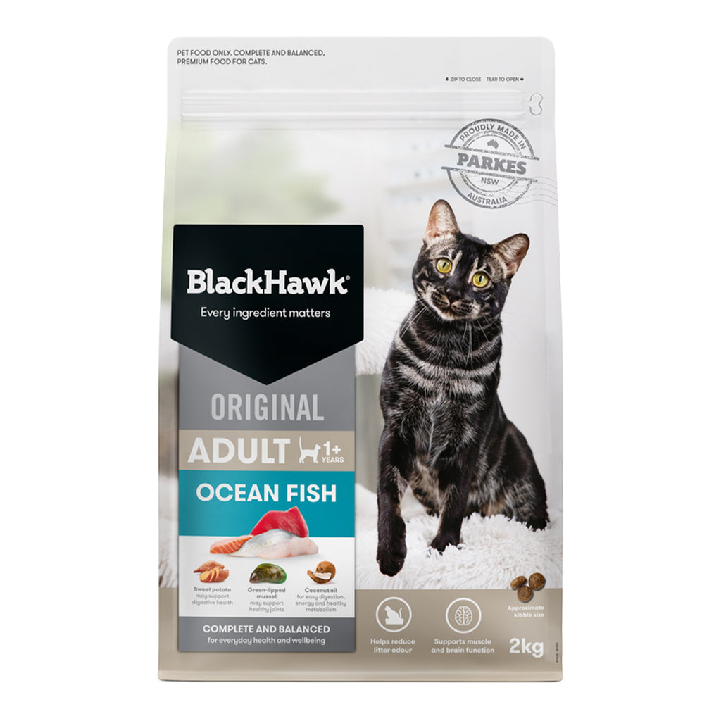 Black Hawk Fish Adult Cat Dry Food 2kg- PetPA