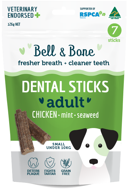 Bell and Bone Dental Sticks Chicken, Mint and Seaweed Small- YourPetPA