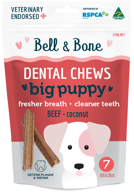 Bell and Bone Puppy Dental Chews Beef Medium -YourPetPA
