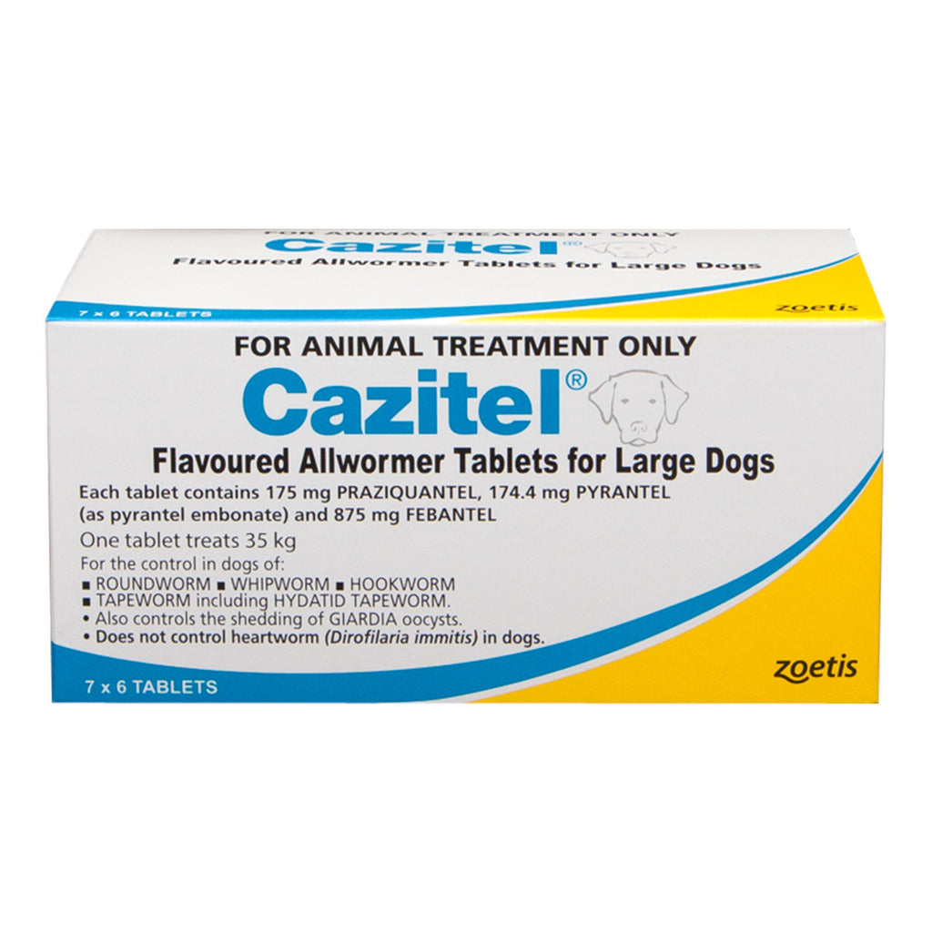 Cazitel Flavoured Allwormer Tablets For Large Dogs 2 Pack