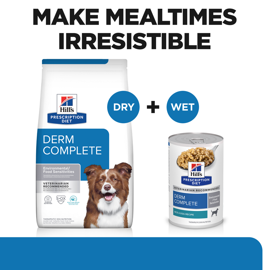 Hill's Prescription Diet Derm Complete Dog Dry Wet- PetPA