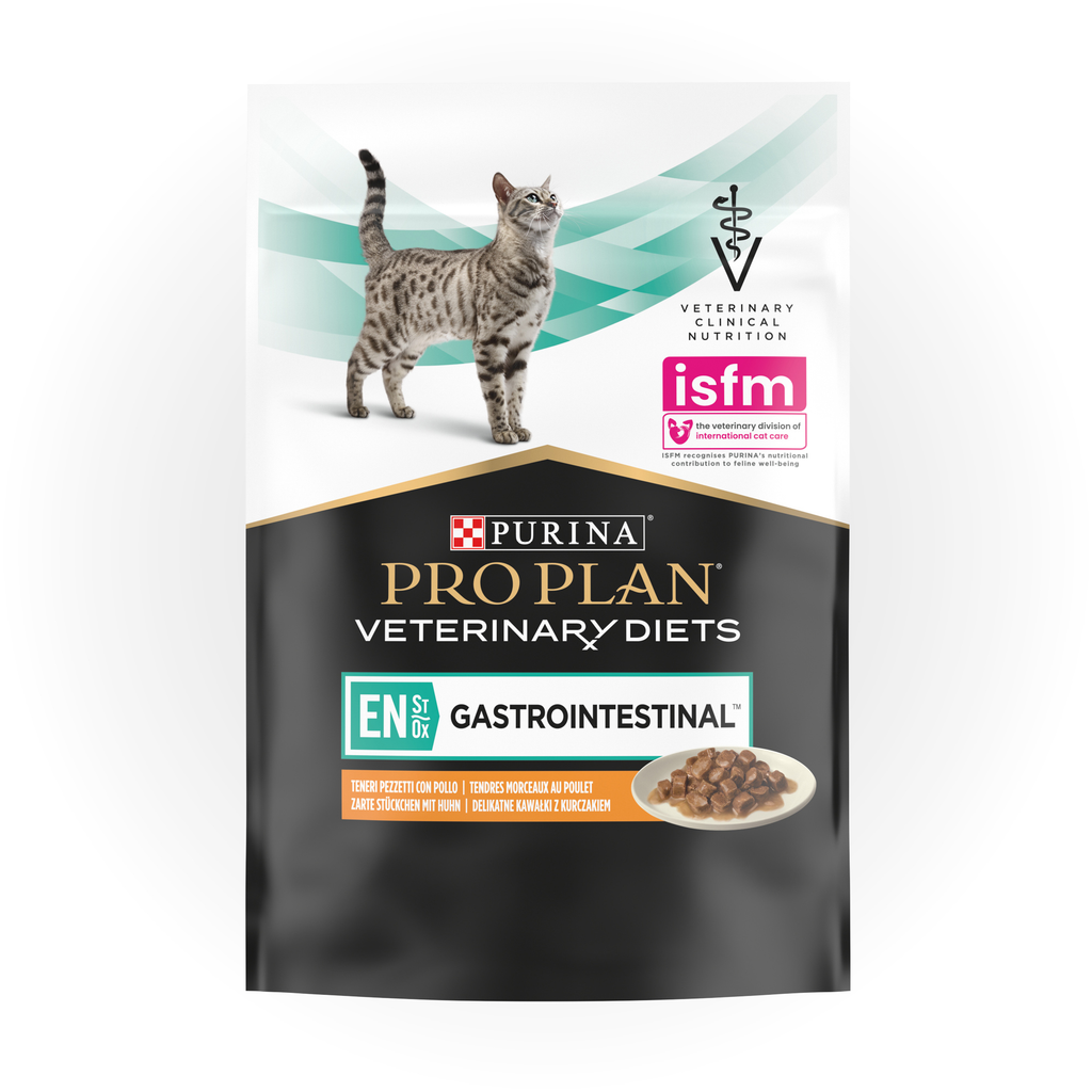 Pro Plan Veterinary Diets EN Gastroenteric Feline Chicken 10 x 85g Pouch- Your PetPA