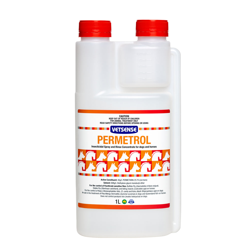 1L Vetsense Permetrol bottle on a white background