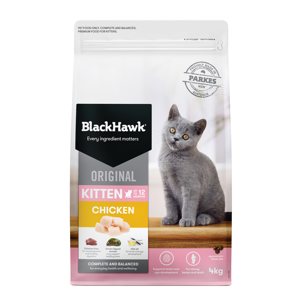 Black Hawk Chicken and Rice Kitten Dry Food 4kg- PetPA