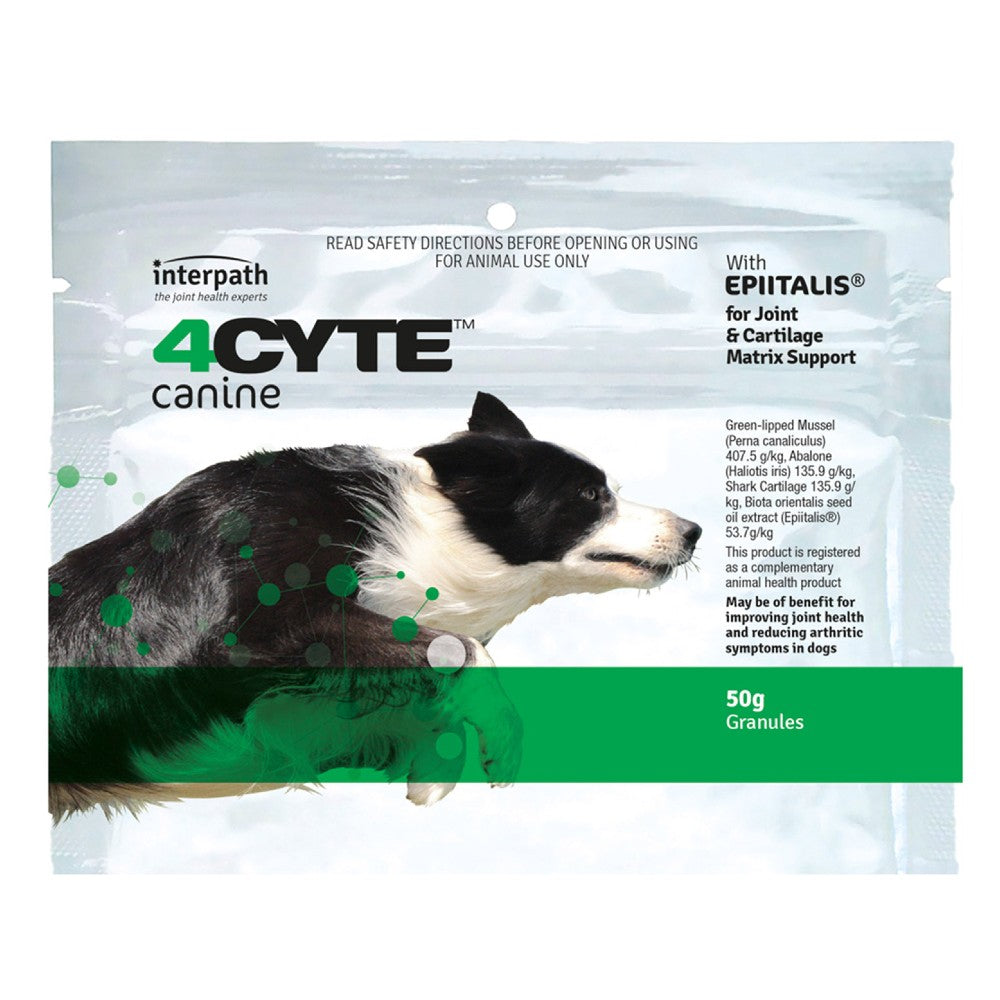 4CYTE Granules for Dogs 50g Front pack