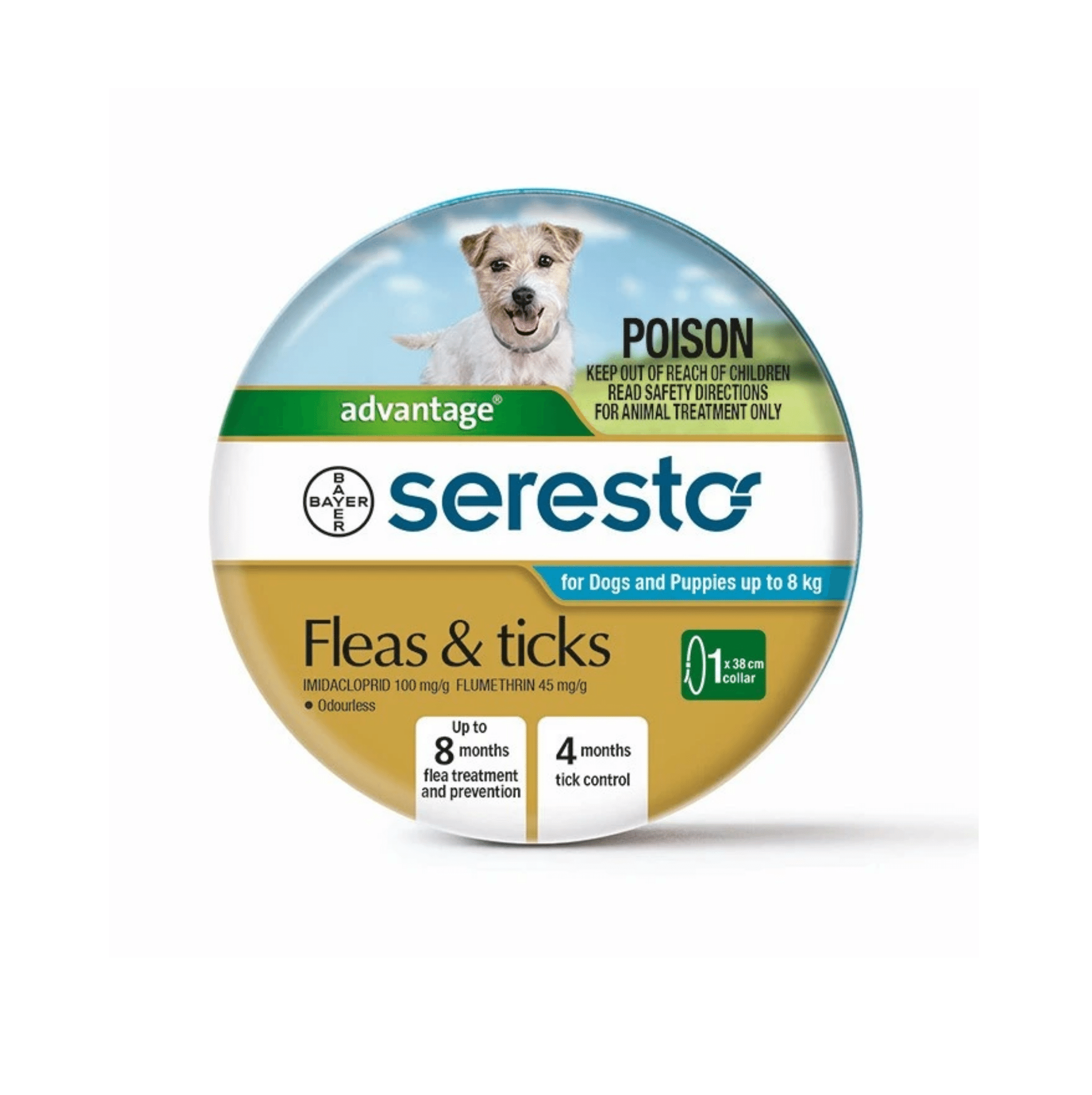 Seresto Flea And Tick Dog Collar For Dogs And Puppies 8kg PetPA