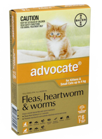 Advocate for Cats Flea and Worming Spot On up to 4kg Your Pet PA