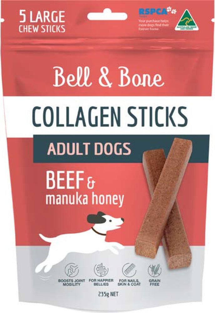 Bell and Bone collagen Chew Sticks Beef Large- YourPetPA