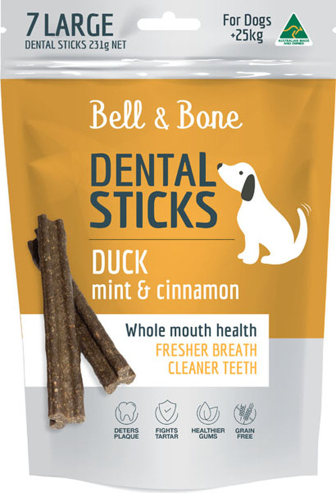 Bell and Bone Dental Sticks - Duck, Mint and Cinnamon Large- YourPetPA