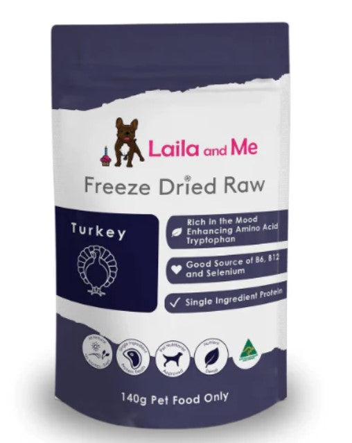 Laila & Me Freeze Dried Australian Turkey Cat & Dog Treats 140g