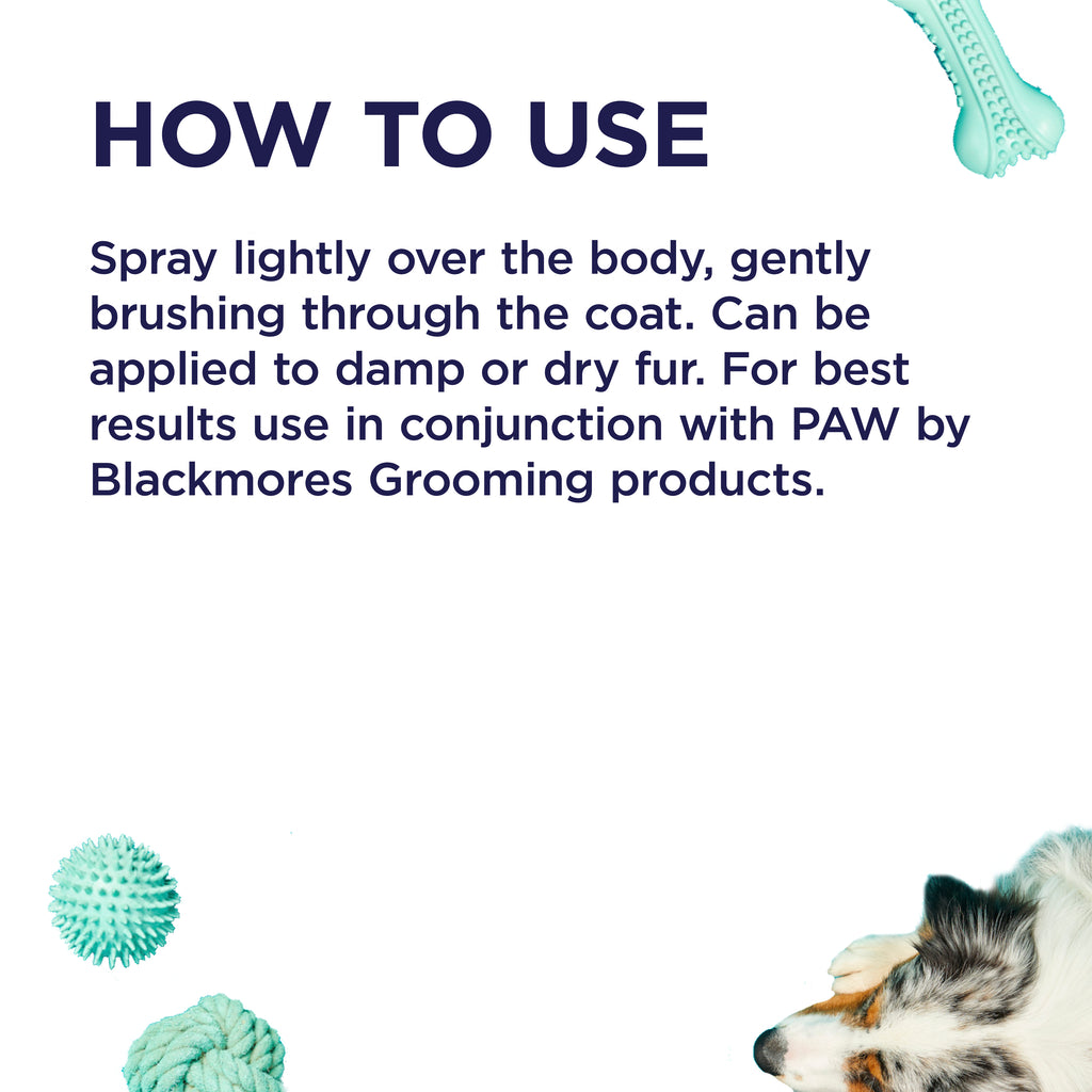 PAW by Blackmores Conditioning and Grooming Spray for Dogs 200ml - How to use