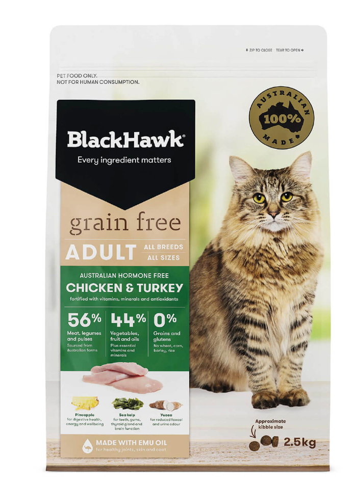 Blackhawk cat deals food