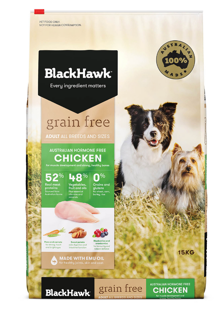 Black Hawk Grain Free Chicken Adult Dog Dry Food-YourPetPA