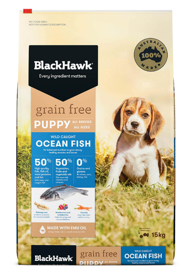Black Hawk Grain Free Ocean Fish Puppy Dry Food-YourPetPA