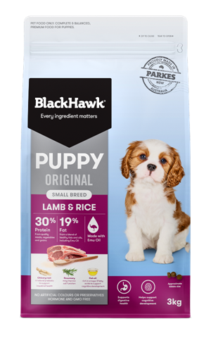 Black hawk top puppy food