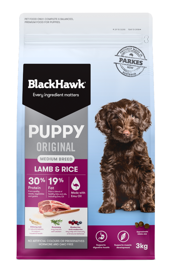 Black Hawk Lamb and Rice Medium Breed Puppy Dry Food-YourPetPA