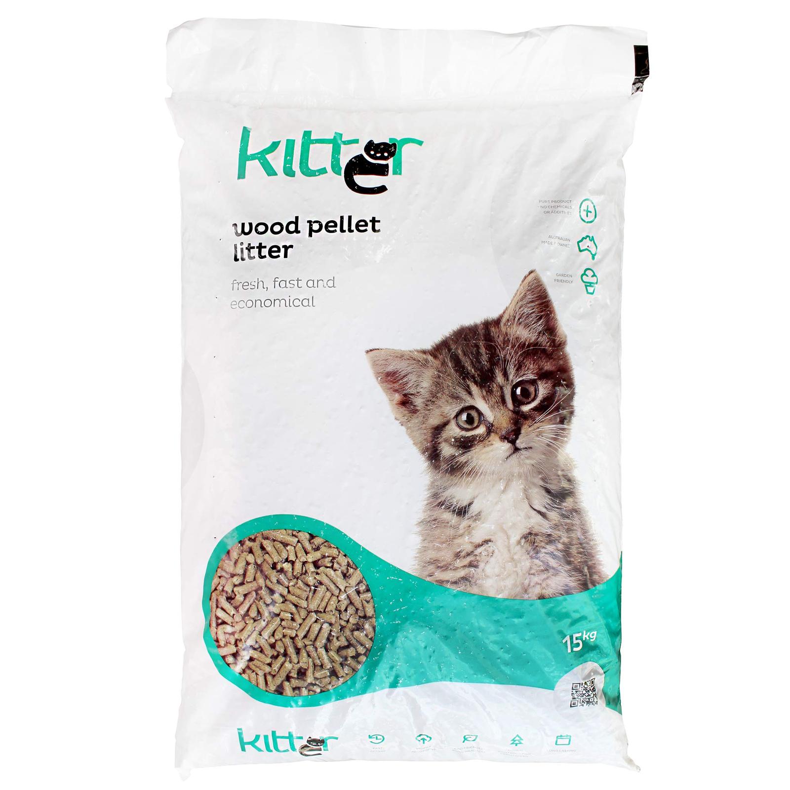 Kitter Wood Pellet Cat Litter 15kg