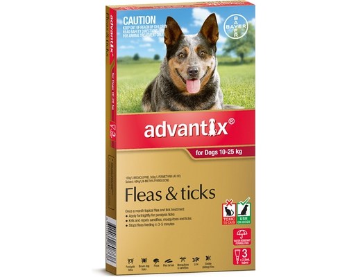 Advantix Dog Red 10-25kg 3Pack- YourPetPA