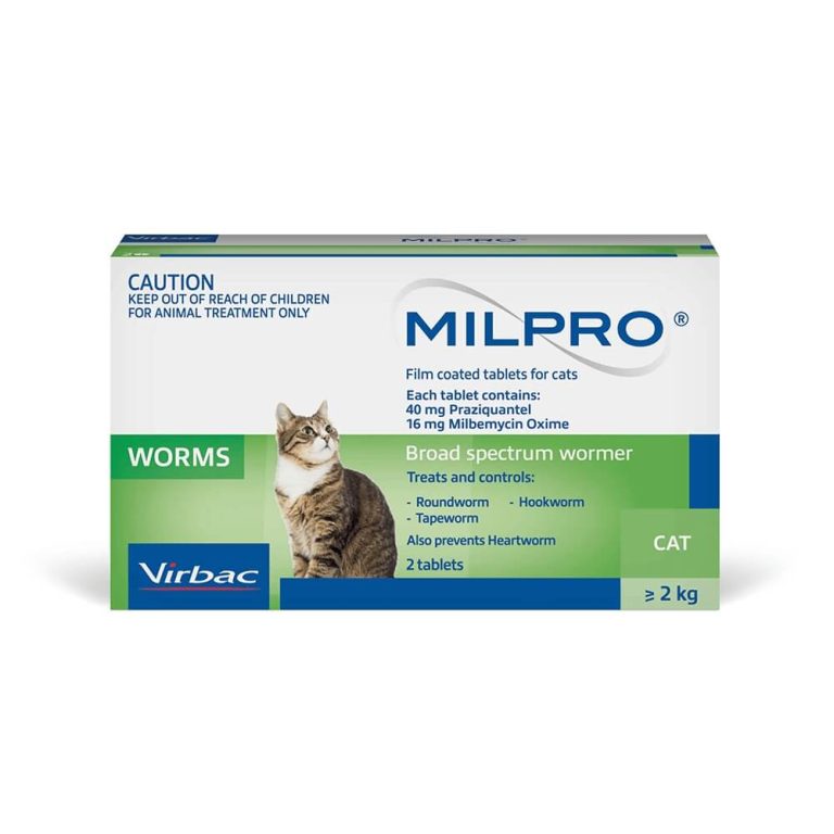 Milpro Wormer For Cats 2kg To 8kg 2 Pack – PetPA